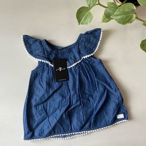 NWT 7 For All Mankind Chambray Dress